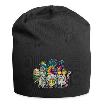 Hippie Gnomes Peace Tie Dye - Jersey Beanie - black - Front