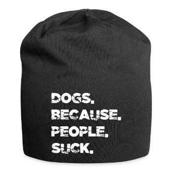 present joke sayings present idea animal - Jersey Beanie - black - Front