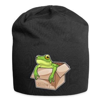 Frosch Karton - Jersey-Beanie - Schwarz - Vorne