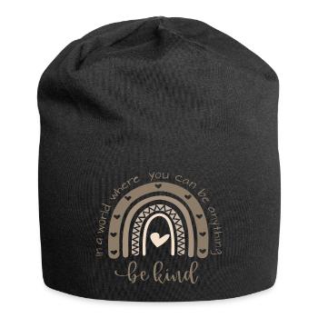 In A World Where You Can Be Anything Be Kind - Jersey Beanie - black - Front