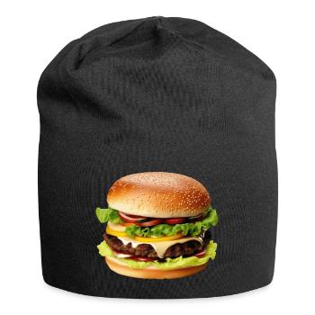 Hamburgers, fast food always tastes good - Jersey Beanie - black - Front