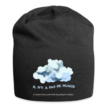 Il n'y a pas de nuage (cloud) - Bonnet en jersey - noir - Devant