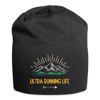 Ultra-Laufleben - Jersey-Beanie - Schwarz - Vorne