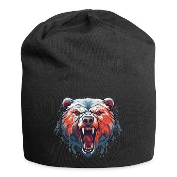 roaring bear - Jersey Beanie - black - Front