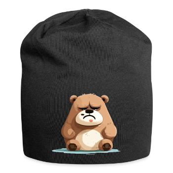 Titi, der traurige Bär - Jersey-Beanie - Schwarz - Vorne