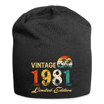 Vintage 1981 Limited Edition Made in 1981 Geburtstag - Jersey-Beanie - Schwarz - Vorne