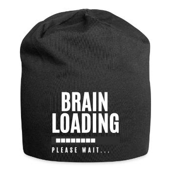Chargement du cerveau Veuillez patienter - Bonnet en jersey - noir - Devant