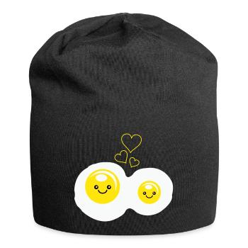 Fried Eggs Love - Jersey Beanie - black - Front