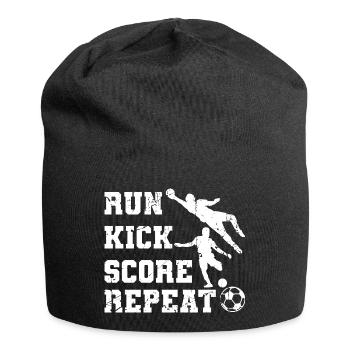 Run Kick Score Repeat - Jersey-Beanie - Schwarz - Vorne