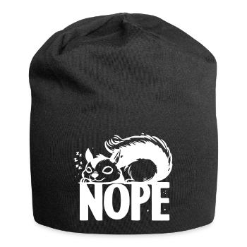 Nope Eichhörnchen Faulenzer Geschenkideen - Jersey-Beanie - Schwarz - Vorne