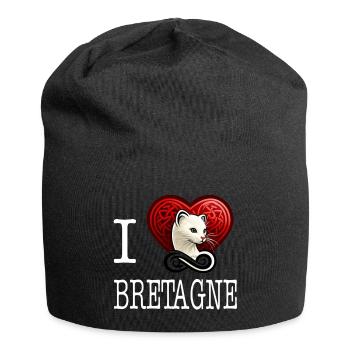 Ich liebe Bretagne Hermine Charmante Light - Jersey-Beanie - Schwarz - Vorne