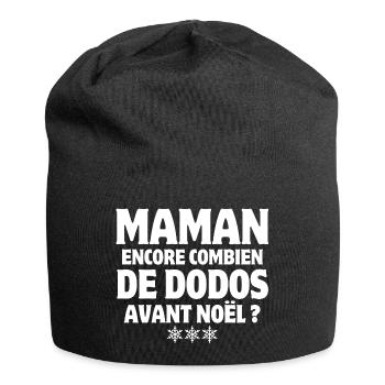 Weihnachten, Frohe Weihnachten, Frohe Feiertage - Jersey-Beanie - Schwarz - Vorne