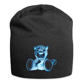 Creepy Teddy Blue - Jersey Beanie - black - Front