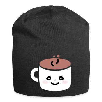 Humour petit chocolat chaud - Bonnet en jersey - charbon - Devant