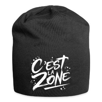 C'est la zone - Bonnet en jersey - noir - Devant