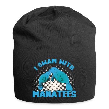 Ich Schwamm Mit Seekühen Wassertiere Seekühe - Jersey-Beanie - Schwarz - Vorne