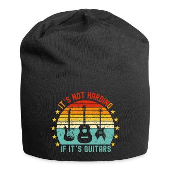 IT'S NOT HARDING IF IT'S GUITARS - Funny guitar - Jersey Beanie - black - Front