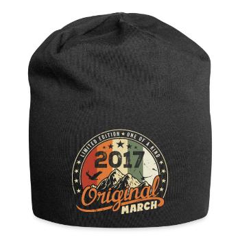Retro März 2017 Jahrgang 2017 Geburtstagsgeschenk - Jersey-Beanie - Schwarz - Vorne