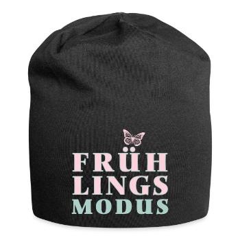 Mode Printemps - Le printemps est là ! - Bonnet en jersey - noir - Devant