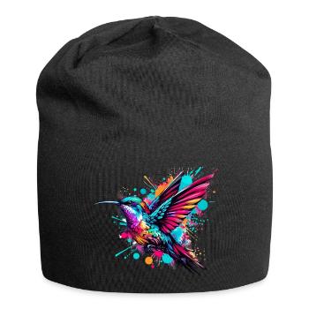 Kolibri - Jersey-Beanie - Schwarz - Vorne