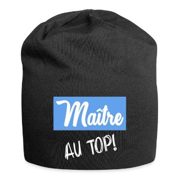 MAÎTRE. MAITRE. MERCI. MERCI MAÎTRE - Bonnet en jersey - noir - Devant