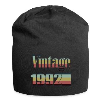 1992 Geburtstag 1992 Jahrgang 1992 Geburtstag - Jersey-Beanie - Schwarz - Vorne