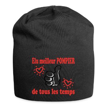 ELU MEILLEUR POMPIER DE TOUS LES TEMPS - Bonnet en jersey - noir - Devant