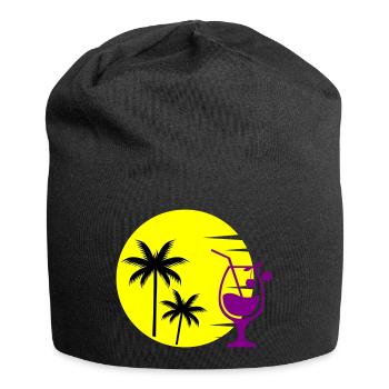 cocktail sunset - Jersey Beanie - black - Front