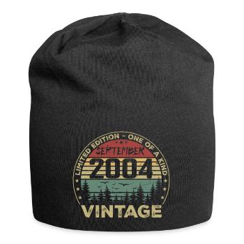 September 2004 Vintage 2004 Birthday Gift - Jersey Beanie - black - Front