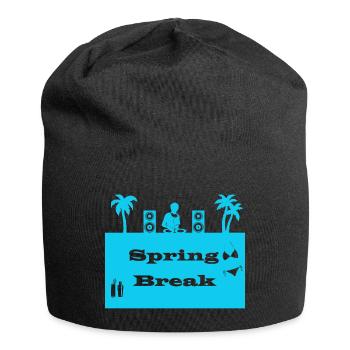 spring break bleu clair - Bonnet en jersey - noir - Devant