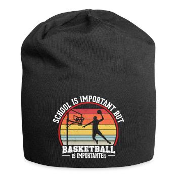 Basketball Vintage Slogan Lustig - Jersey-Beanie - Schwarz - Vorne