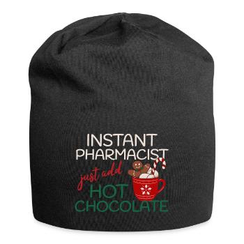 Instant Pharmacist add Hot Chocolate Christmas - Jersey Beanie - black - Front