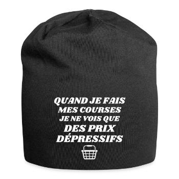 poverty, purchasing power, inflation, VAT - Jersey Beanie - black - Front