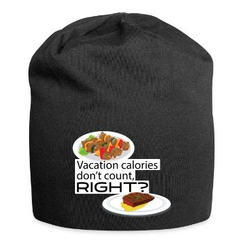 Vacation calories don t count right - Jersey Beanie - black - Front