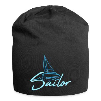 Sailor Text Logo Segel Crew Fun Schiff Boot Symbol - Jersey-Beanie - Schwarz - Vorne