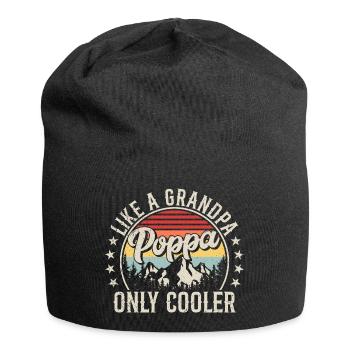 Like A Grandpa Poppa Only Cooler Retro Fathers Day - Jersey Beanie - black - Front