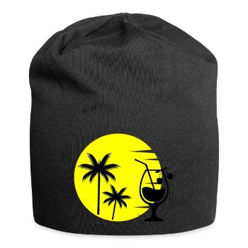 cocktail sunset - Jersey-Beanie - Schwarz - Vorne