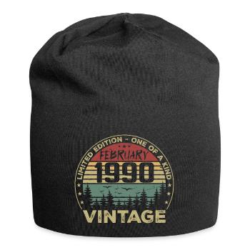 Rétro Février 1990 Cadeau Vintage Février 1990 - Bonnet en jersey - noir - Devant