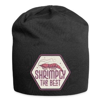 Shrimply The Best Shrimp Lover Seafood - Jersey-Beanie - Schwarz - Vorne