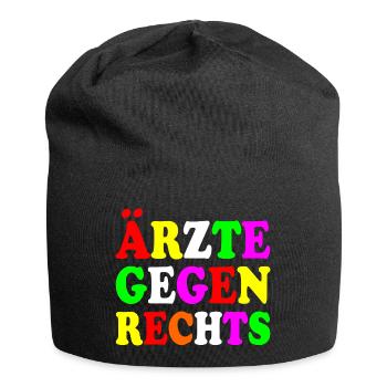 Ärzte gegen rechts - Jersey-Beanie - Schwarz - Vorne