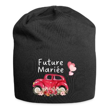 Braut in spe Auto Blumen Braut - Jersey-Beanie - Schwarz - Vorne