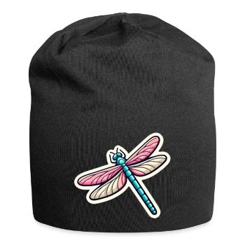 Dragonfly in pastel - Jersey Beanie - black - Front