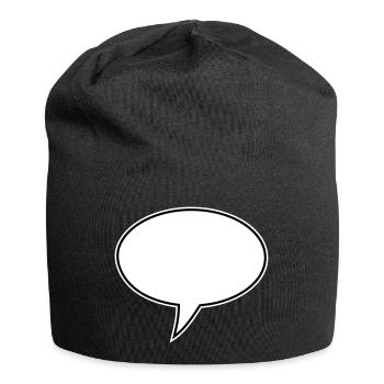 Sprechblase Design Links - Jersey-Beanie - Schwarz - Vorne