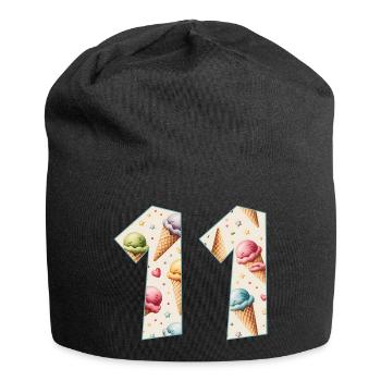 EISCREME NUMMER 11 JAHRE EIS 11. GEBURTSTAG - Jersey-Beanie - Schwarz - Vorne