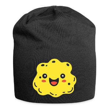 Niedliches und buntes Biskuit-Schwamm-Design - Jersey-Beanie - Schwarz - Vorne