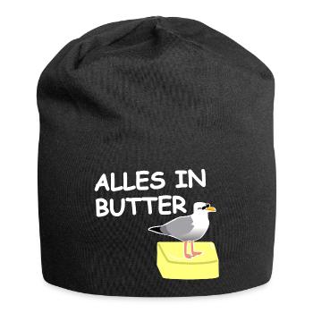 Alles in Butter Möwe - Jersey-Beanie - Schwarz - Vorne