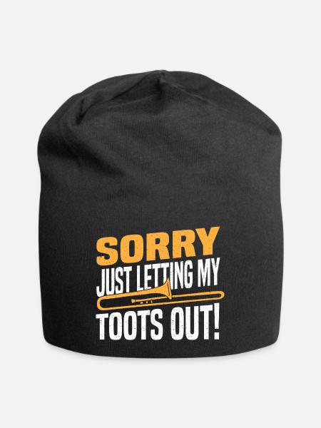 Messingband Trombonist Player Posaune Posaunist - Jersey-Beanie - Schwarz