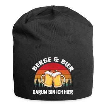 Wandern Sprüche Wanderer Wanderoutfits - Jersey-Beanie - Schwarz - Vorne