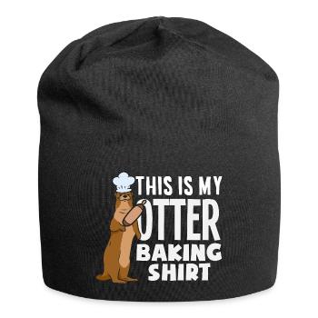 Seeotter Cartoon Backen Shirt - Jersey-Beanie - Schwarz - Vorne