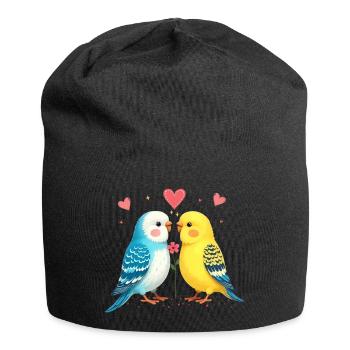 Budgie Bird Lover Budgies - Jersey Beanie - black - Front